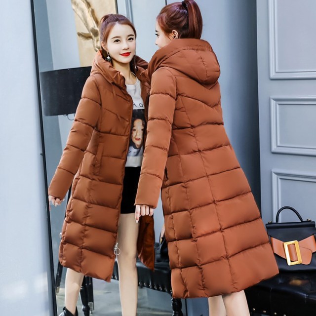 ダウンコート レディース アウター フード付き コート ロング 超ロング キャメル アーミーグリーン 黒 グレー 全4色 冬 新作 A Otb Closet