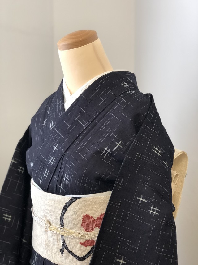 シンプルな黒の単衣着物 商品番号 Terakoya Kimono 寺子屋きもの