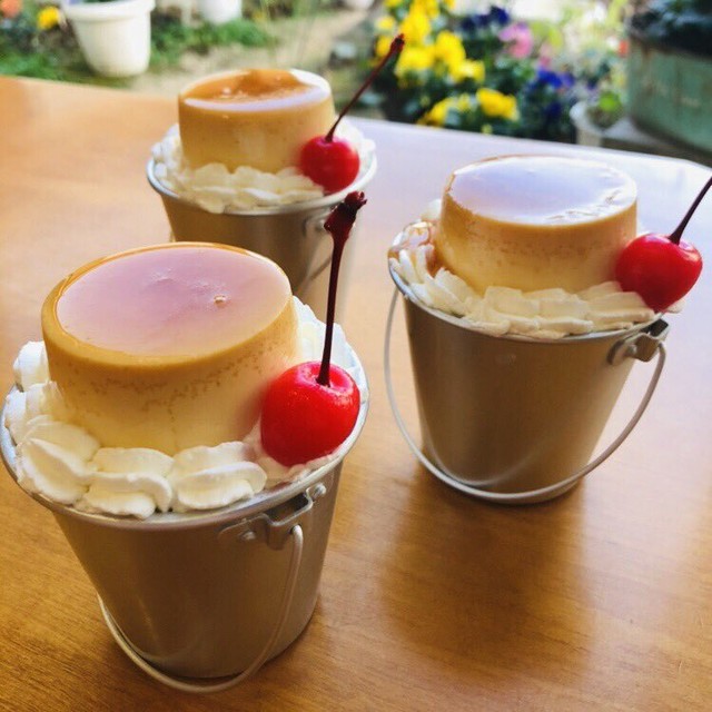 店頭受取 幸せアリスのプリンプリンパフェ かためプリンのアラモードパフェ バケツプリン プディングアリス本店