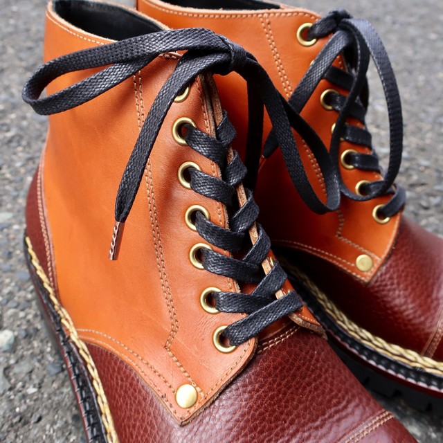 極上の艶 靴紐 ネイビー 平紐 6mm Custom Shoes Planning Buhi