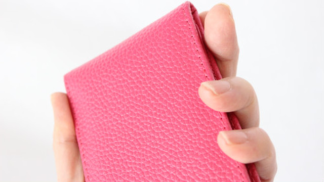 No 7791 ピンク 薄型 シンプルな折りたたみパスケース カードケース レザー Next Dream