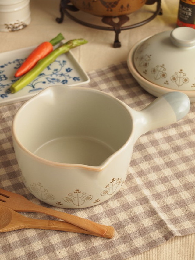 キッチン雑貨 ミルクパン 花 ナチュラル雑貨 北欧 カントリー キッチン 雑貨屋カンフィ