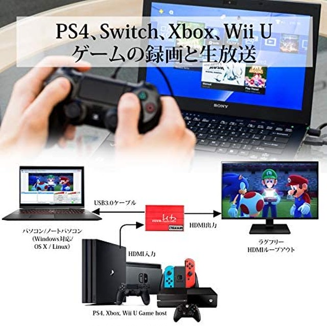 Jpcs Treaslin Hdmi キャプチャーボード Switch Xbox Wii U Ps4 Ps3 ゲーム 実況ゲーム録画機器 Obs Potpalyerライブ配信用 1080p Windows7 8 10 Mac Os Youtube Twitch Niconico Jstarkan Twitcasting Facebook 生放送 1080pフルhd対応 Hsv3211 Az Japan