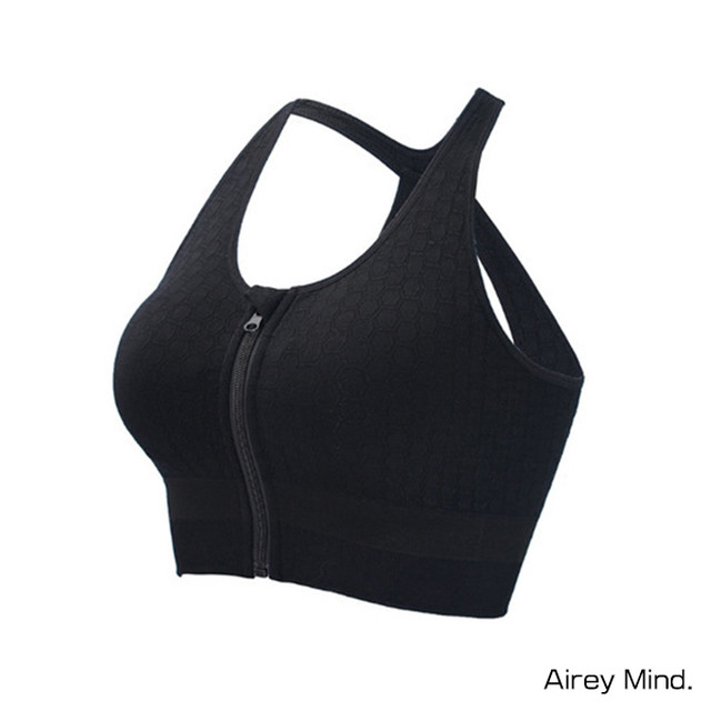 ブラック S M Lサイズ トップス ブラトップ ジッパー付 フィットネス