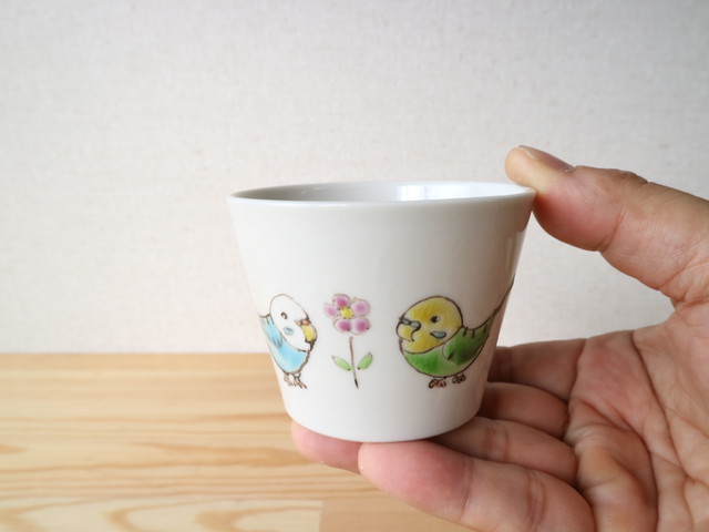 白文鳥さんとインコさん そばちょこ