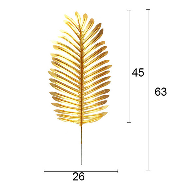 2本セット ヤシ ゴールド 金 人工葉 観葉植物 グリーン 葉っぱ 造葉 インテリア 飾り 葉デコレーション ミニョン インテリアショップ