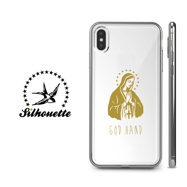 サッカー 神の手 ゴッドハンド スマホケース デザイン 01 カラー ゴールド Silhouettes