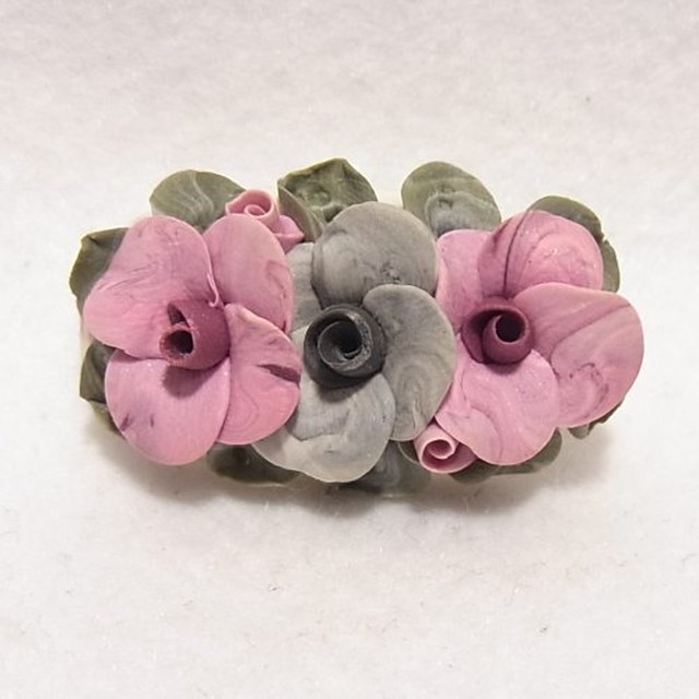 フラワーブローチ 粘土樹脂製 アクセサリーのセール通販 5627b Nutsセールショップ ちゃんとアクセサリー ヴィンテージアクセサリー通販
