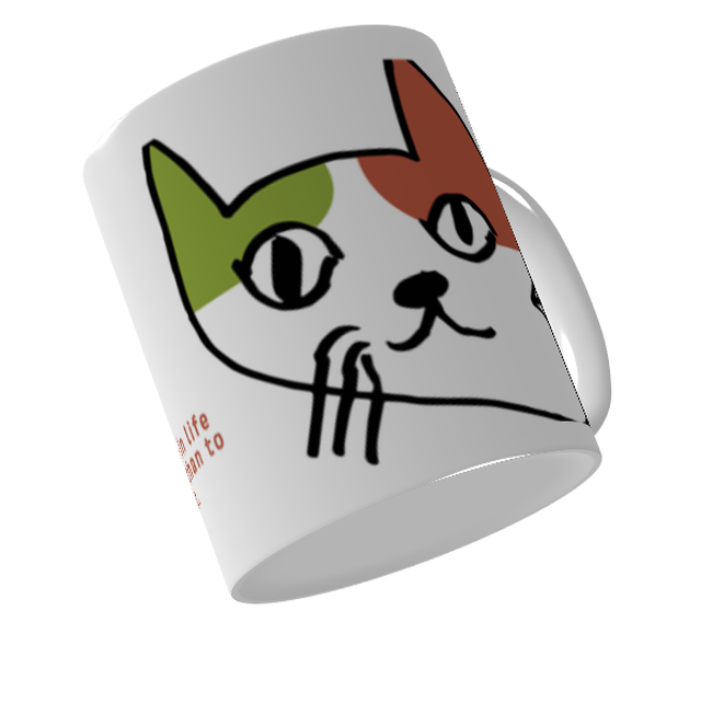 猫庭三毛マグカップ【とまもん】
