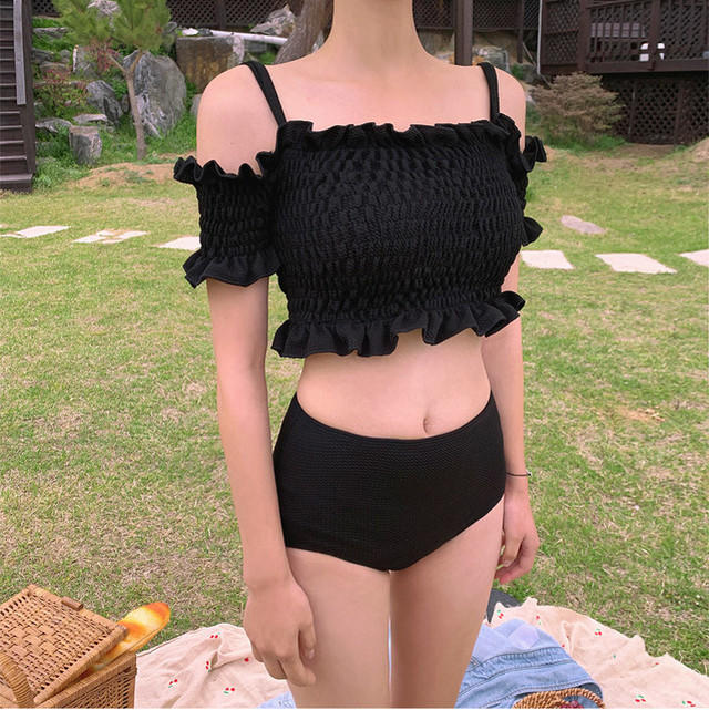 水着 タンキニ ビキニ ハイウエスト オフショル レディース スイムウェア オフショルダー ビキニ レディース 韓国 Ptnym2784 Shop Suba