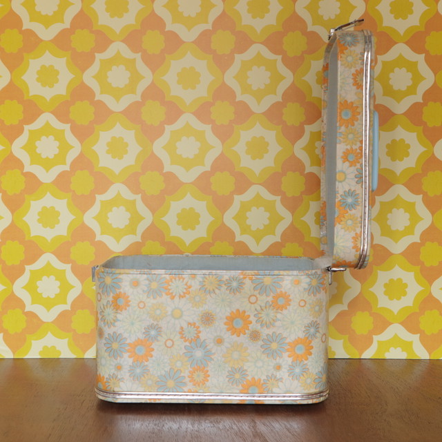 昭和レトロポップ 花柄 鍵付き 化粧ケース メイクボックス コスメボックス Retro Mellow レトロメロウ レトロ雑貨 昭和レトロ アンティーク