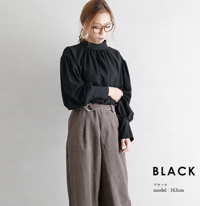 ハイネックとろみブラウス ブラウス ブラウスコーデ オフィス 白 秋 襟 かわいい 襟 フリル おしゃれ 大きいサイズ オフィスカジュアル おすすめ 韓国 可愛い 袖 通販 通勤 長袖 ホワイト 代 30代 40代 ハイネック とろみ 2705 Sayurio レディースアパレル