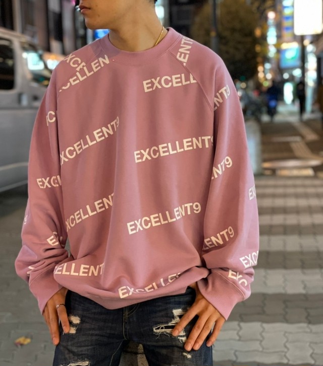 Excellent9 エクセレントナイン Totalpattern Felpa 21aw0022 ピンク トレーナー Brillante ブリランテ