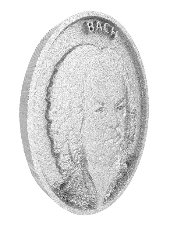 バッハ ヨハン ゼバスティアン バッハ作曲家 カメオ ピンバッチ シルバー925 ロジウム ニッケルフリー ハンドメイド カメオ専門店