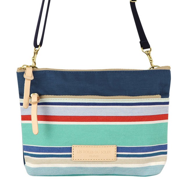 【LES TOILES DU SOLEIL】 2WAY ミニショルダー(プチ カプリ ブラン ターコイズ/PETIT CAPRI Blanc Turquoise )