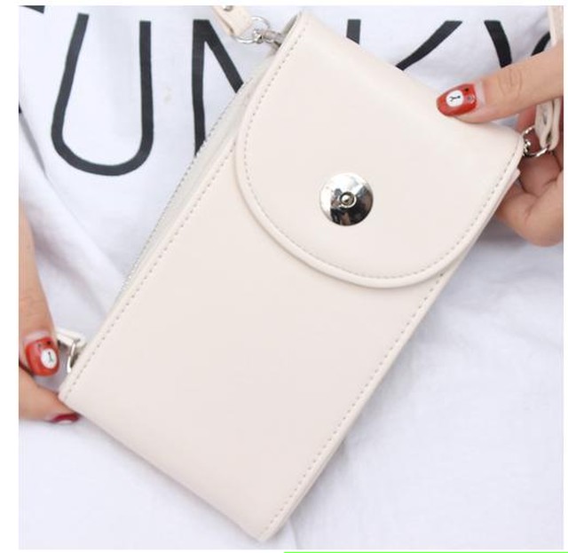 No 5630 ホワイト 携帯 スマホ ポシェット お財布 スマートフォン ショルダーバッグ お財布 カード入れ 斜め掛けバッグ Next Dream