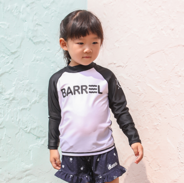 ラッシュガード キッズ 長袖 撥水 ブラック 海 プール 水着 子供 水遊び アウトドア Sukijinjin