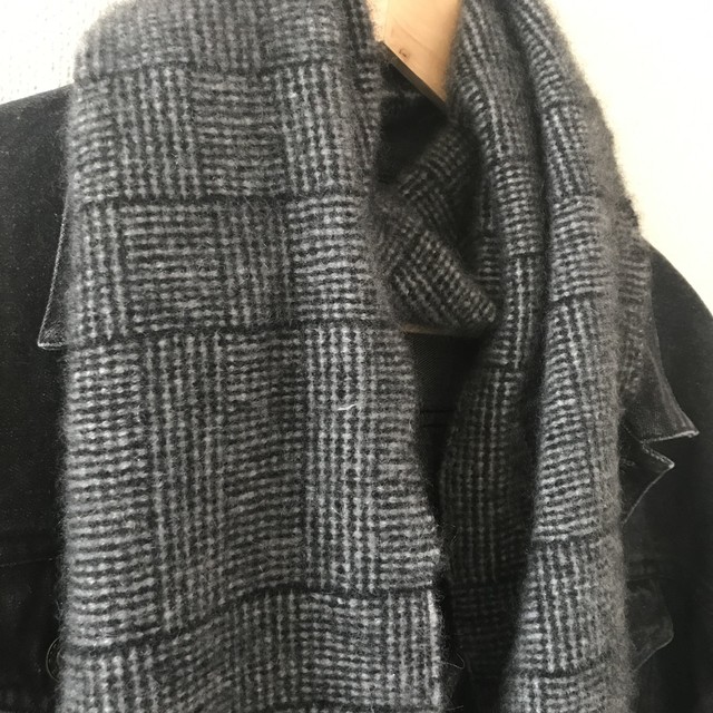 手織りメンズカシミヤマフラー Handwoven Cashmere Scarf コトノアトリエ Cotono Atelier