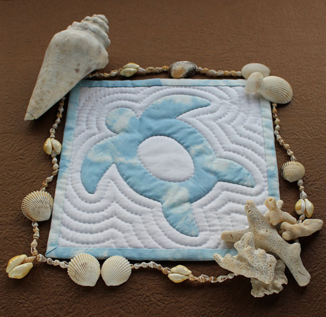 ハワイアンキルト手作りキット ホヌ マルチコースター Kokua ハワイアンキルト製作所