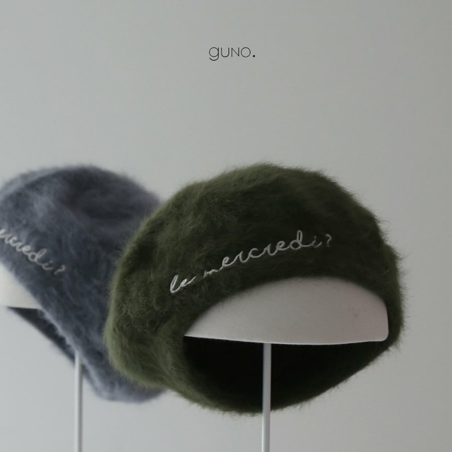 Guno French Letter Beret ふわふわベレー帽 韓国子供服 子供服 子供 帽子 子供 ベレー帽 こども服 Molto Lunetta モルトルネッタ 韓国子供服 通販専門店