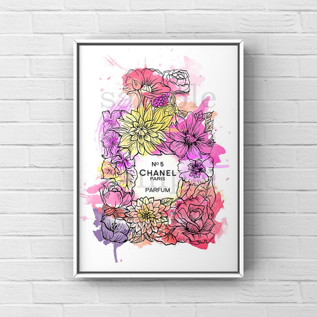 A3 12 シャネル 香水 フラワー アートポスター Sena S Artgallery オマージュ アートポスター