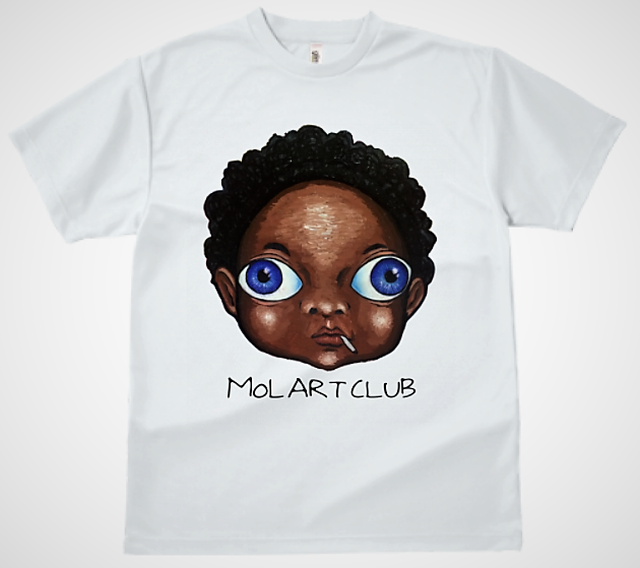 限定着 原画プリントtシャツ アート 現代アート Molmot 白 カラフル おしゃれ かっこいい 個性的 oy スケーター Mol Art Club