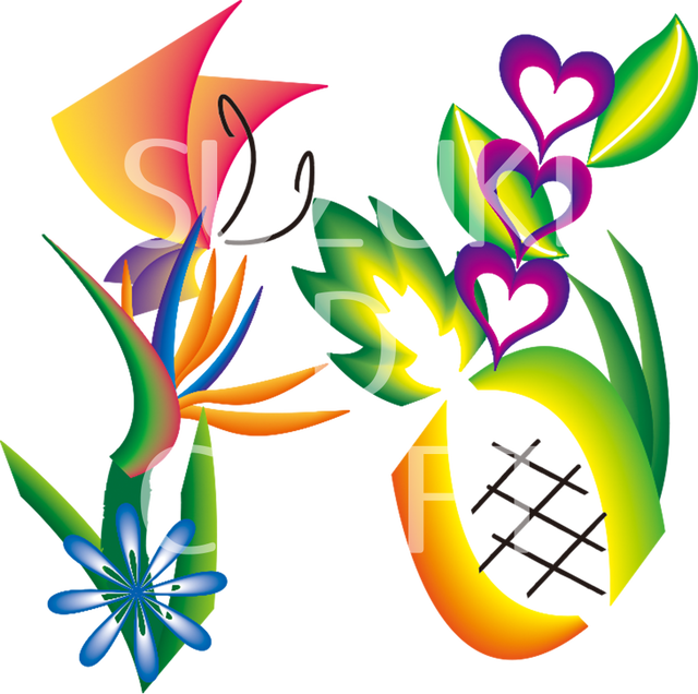 ハワイ花文字 大文字 N Suzuki D Craft