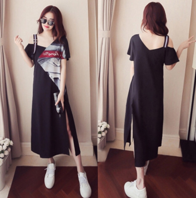 大きいサイズ 3xl スリット入り オフショル ロングワンピース マキシワンピ Mandskoreakawaiishop 大きいサイズ 3xl スリット入り オフショル ロングワンピース マキシワンピ Mandskoreakawaiishop