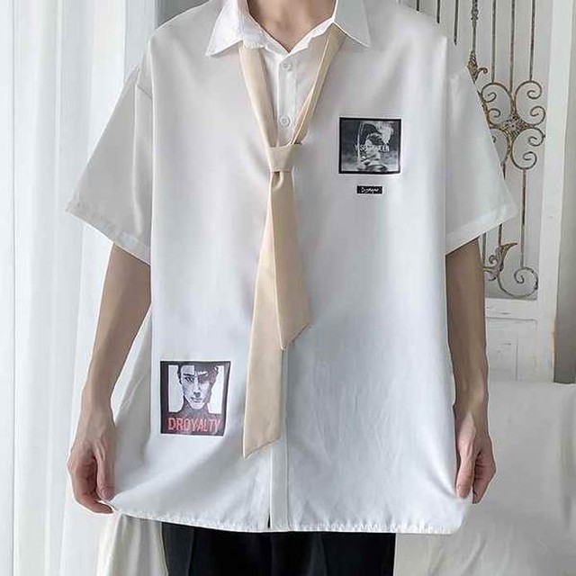 モードプリントネクタイシャツ 韓国メンズモードファッション 韓国メンズファッション通販サイト Modefreak モードフリーク