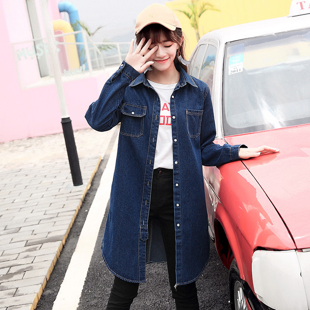 秋色 ワンピースシャツ デニムシャツ ロング丈 大きいサイズ レディース デニム トップス Ncho