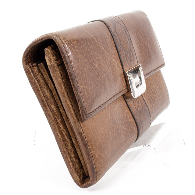 限界価格 送料無料 良品 Gucci グッチ 長財布 二つ折り財布 人気 高級 珍しい 女性 メンズ 男性 茶色 ブラウン C084 Lexead レクシード