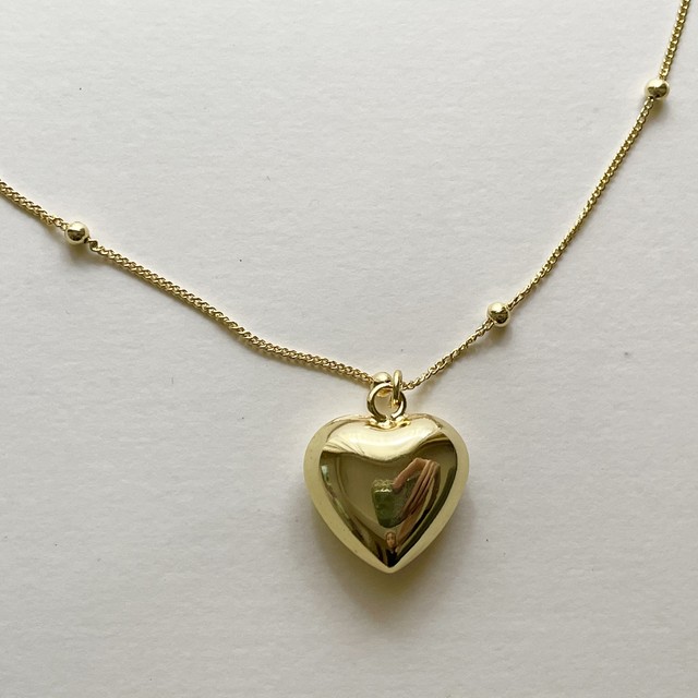 ゴールドハートネックレス チェーンネックレス Yaly