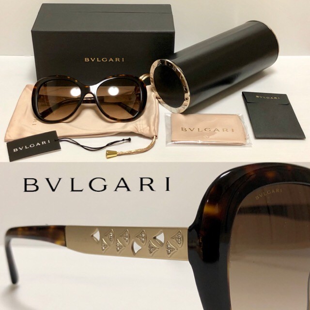 BVLGARI ブルガリ サングラス BV8199BF 504/13 ブラウンデミ/ゴールド ...