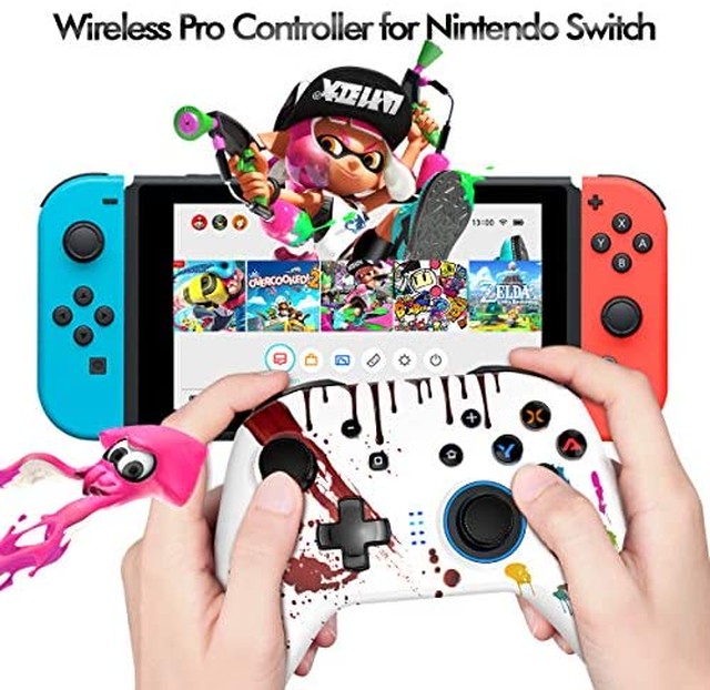 Jpcs Switch ワイヤレスコントローラー 有線pcゲームパッド 連射 振動機能 スイッチ Windowsに対応 ハロウィーン限定 Az Japan Classic Store