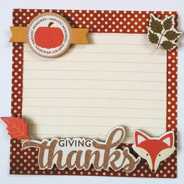 スクラップブッキング フォトフレーム 6インチサイズ Thanks Giving 作品ファイルセット 手作りアルバム デコレーション素材 スクラップブッキングキットの通販