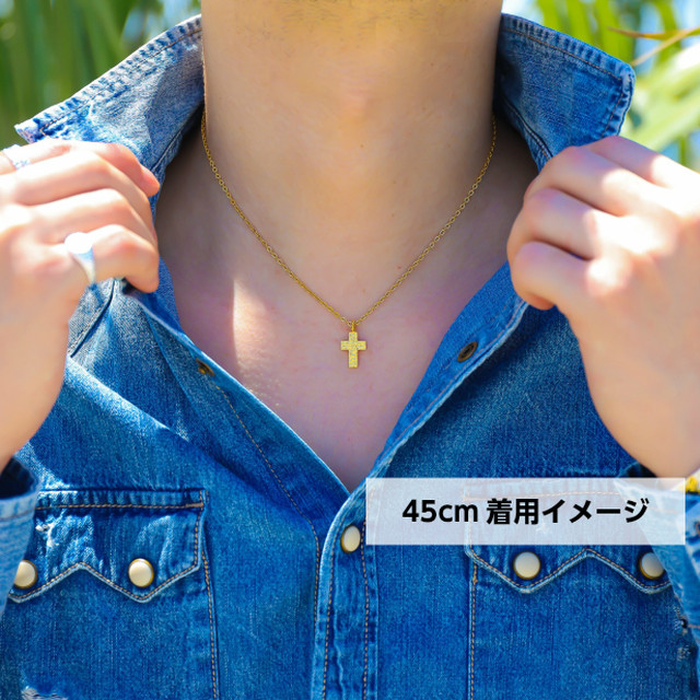 クロス ネックレス メンズ クロスネックレス クロス メンズ 叩き たたき シルバー925 24金 24k K24 ゴールド ネックレス メンズ ゴールドネックレス 十字架ネックレス 金属アレルギー対応 ゴールドチェーン Abalent
