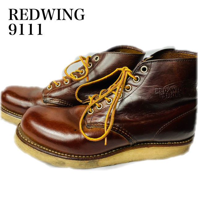 Redwing レッドウィング メンズ ブーツ レザー 9111 プレーントゥ 古着屋casacasa