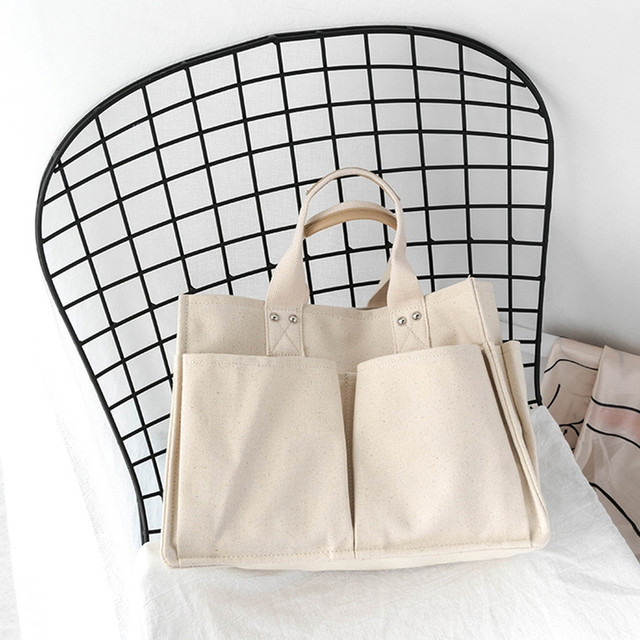 トートバッグ レディース キャンバスバッグ 大容量 ポケット 通勤 通学 オフィス お仕事バッグ 帆布 ショルダー 収納 便利 2way バッグ 布バッグ おしゃれ 春 Officewalaa オフィスワラア レディースファッション スタイル