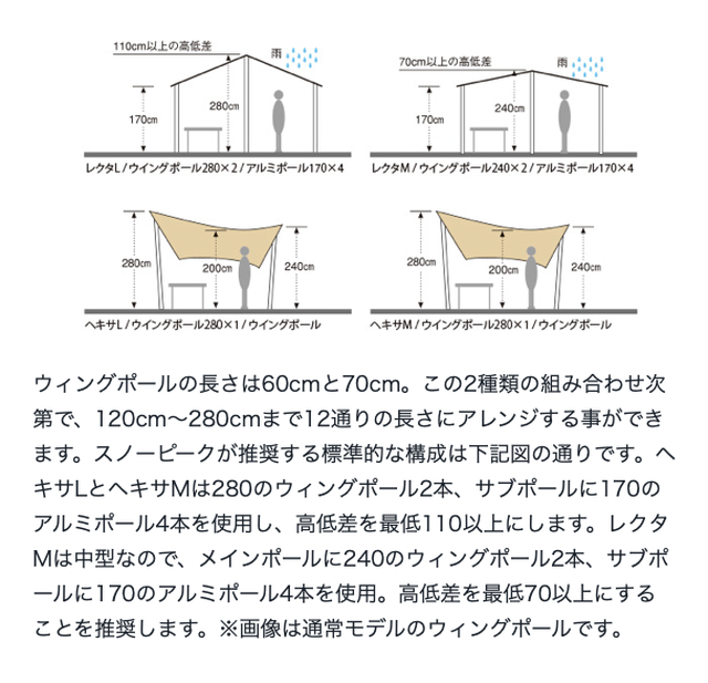 ウイングポールレッド 240cm Tp 002rd Snow Peak スノーピーク Long Table ロングテーブル