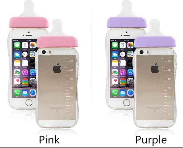 ミルクボトル型ストラップ付きケース Phone Holic Babe