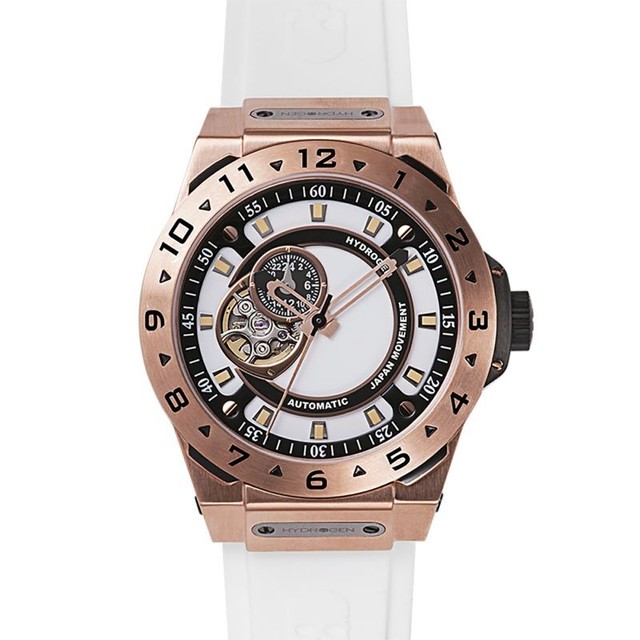 【HYDROGEN WATCH ハイドロゲンウォッチ】HW424401/VENTO ヴェント(ホワイト×ピンクゴールド)/国内正規品 腕時計