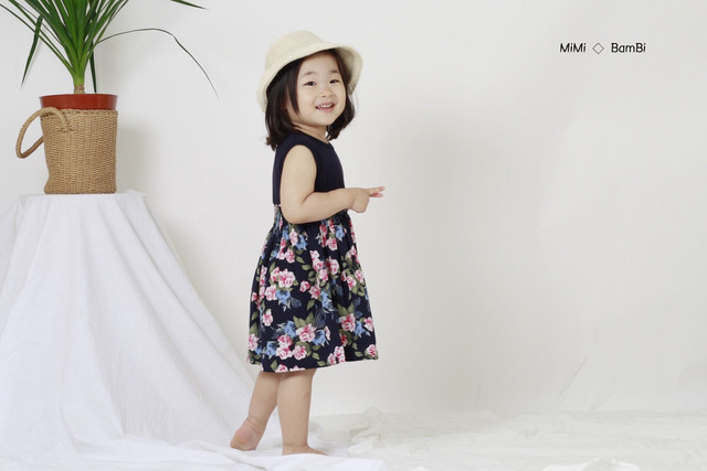即納 韓国子供服 花柄ワンピース Mimibambi ミミバンビ 韓国 子供服 キッズ かわいい ベイビー