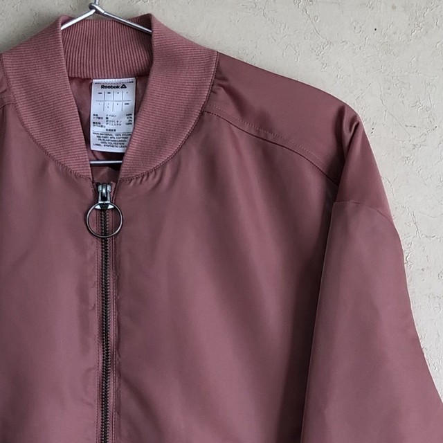 Lサイズ Reebok Ma 1型 ナイロンジャケット 淡いピンク Ringhio Used Store