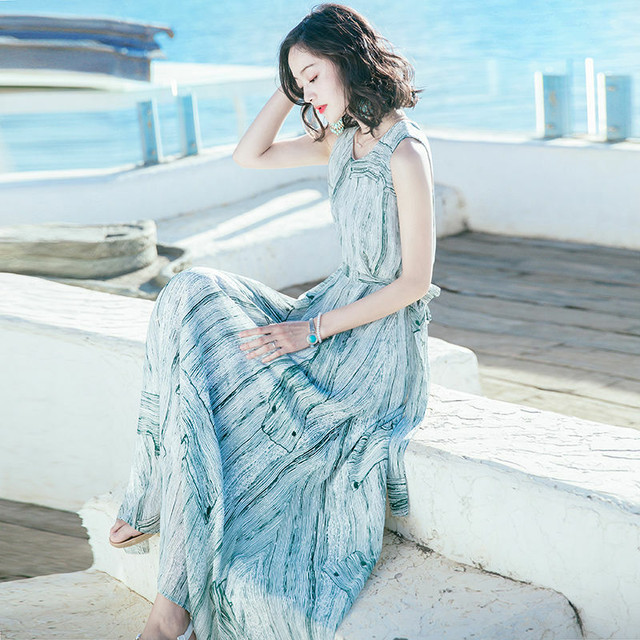 レディース ドレス 可愛い 柄 夏 夏服 リゾート ワンピース ノースリーブ オシャレ 涼しい 赤 レッド 緑 グリーン 新作 ゴージャス 清楚 Max Voyage