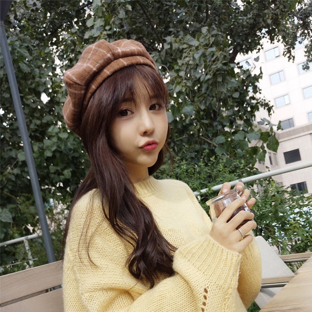 ベレー帽 暖かい 防寒 帽子 秋冬 キャップ 可愛い 帽子 レディース チェック柄 暖かい 春秋 冬 大人 おしゃれ かぼちゃベレー ネット通販 購入 激安 10代 代 30代 40代 春 秋 冬 Roprot ファッション レディースアパレル販売