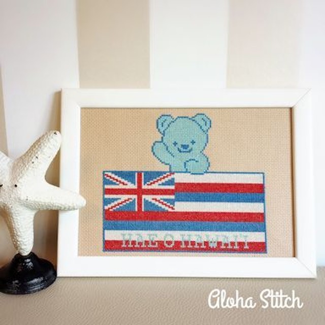 図案 ハワイ州旗 Aloha Stitch クロスステッチのお店