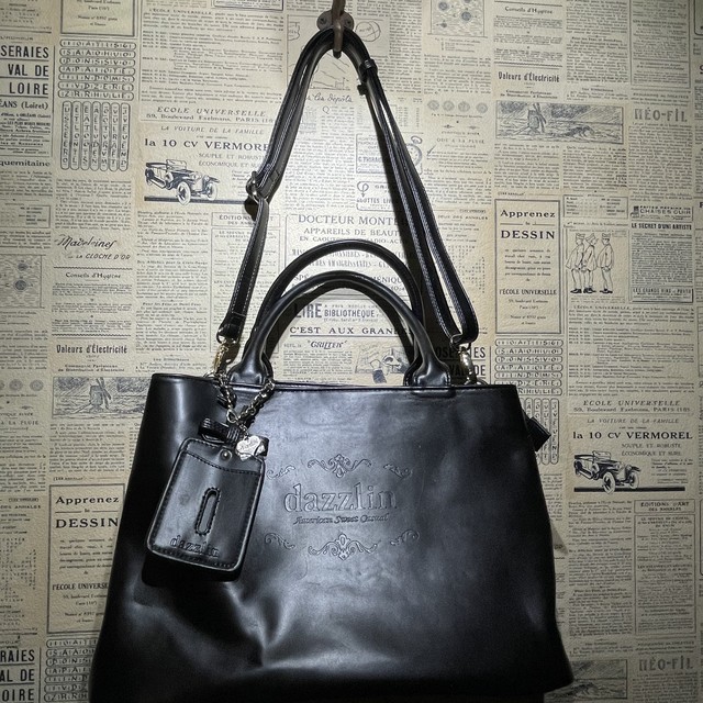 Dazzlin ダズリン ハンドバッグ トートバッグ レザー ブラック 黒 Liberty Space Amuza
