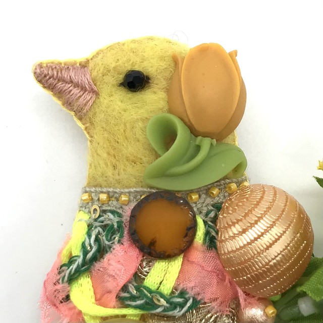 【IRODORI AZ】brooch ⑧ カナリア レモン