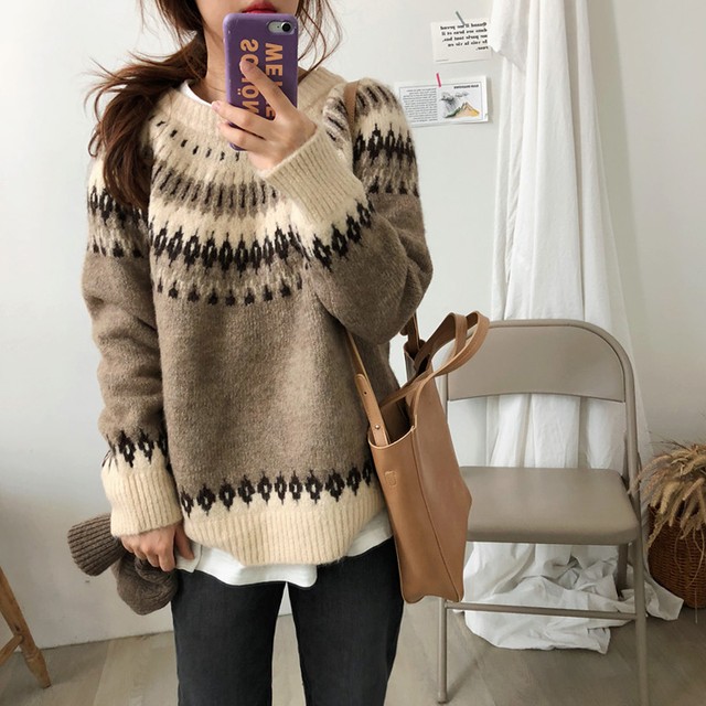 〈カフェシリーズ〉冬のルーズシルエットプルオーバー【winter loose silhouette pull over】