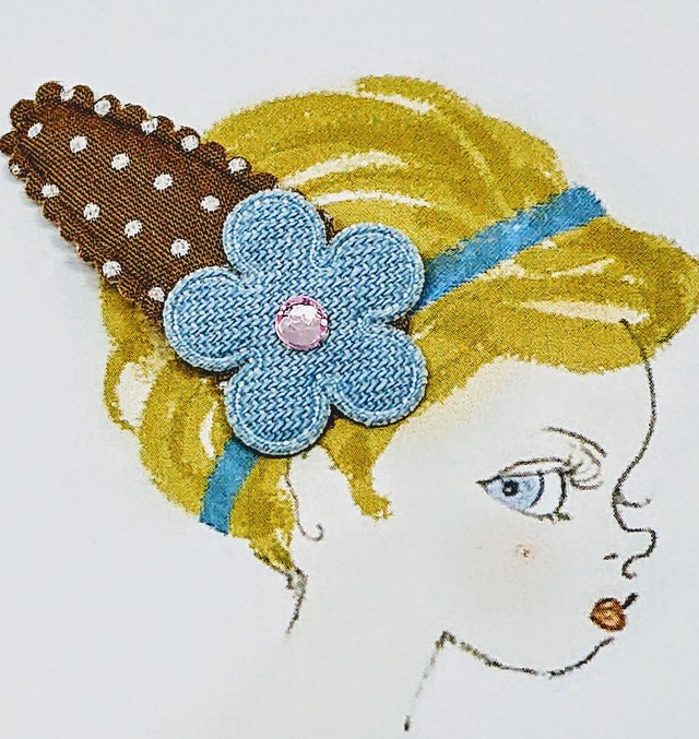 キッズヘアーアクセサリー お花ドットスリーピン ヘアゴム 子供 赤ちゃん かわいい 女の子 ベビー服 子供服 Tetihi